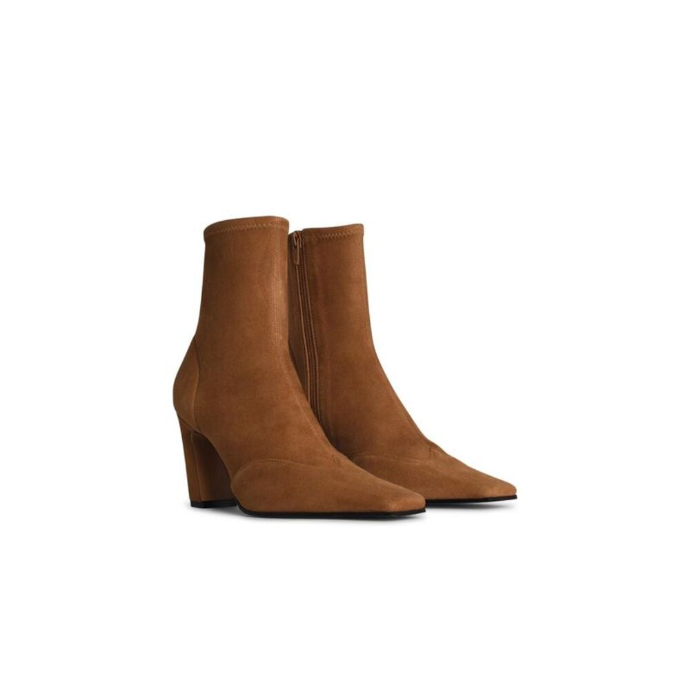 Khaite 'Nevada 85' Beige Leather Ankle Boots Women - Picture 2 of 3
